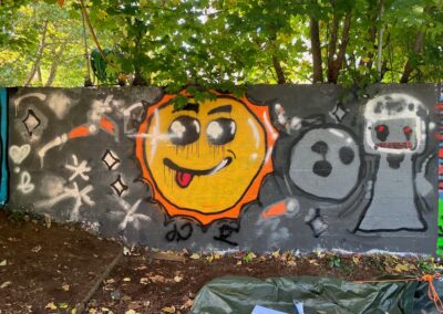 Graffiti im Hinterhof