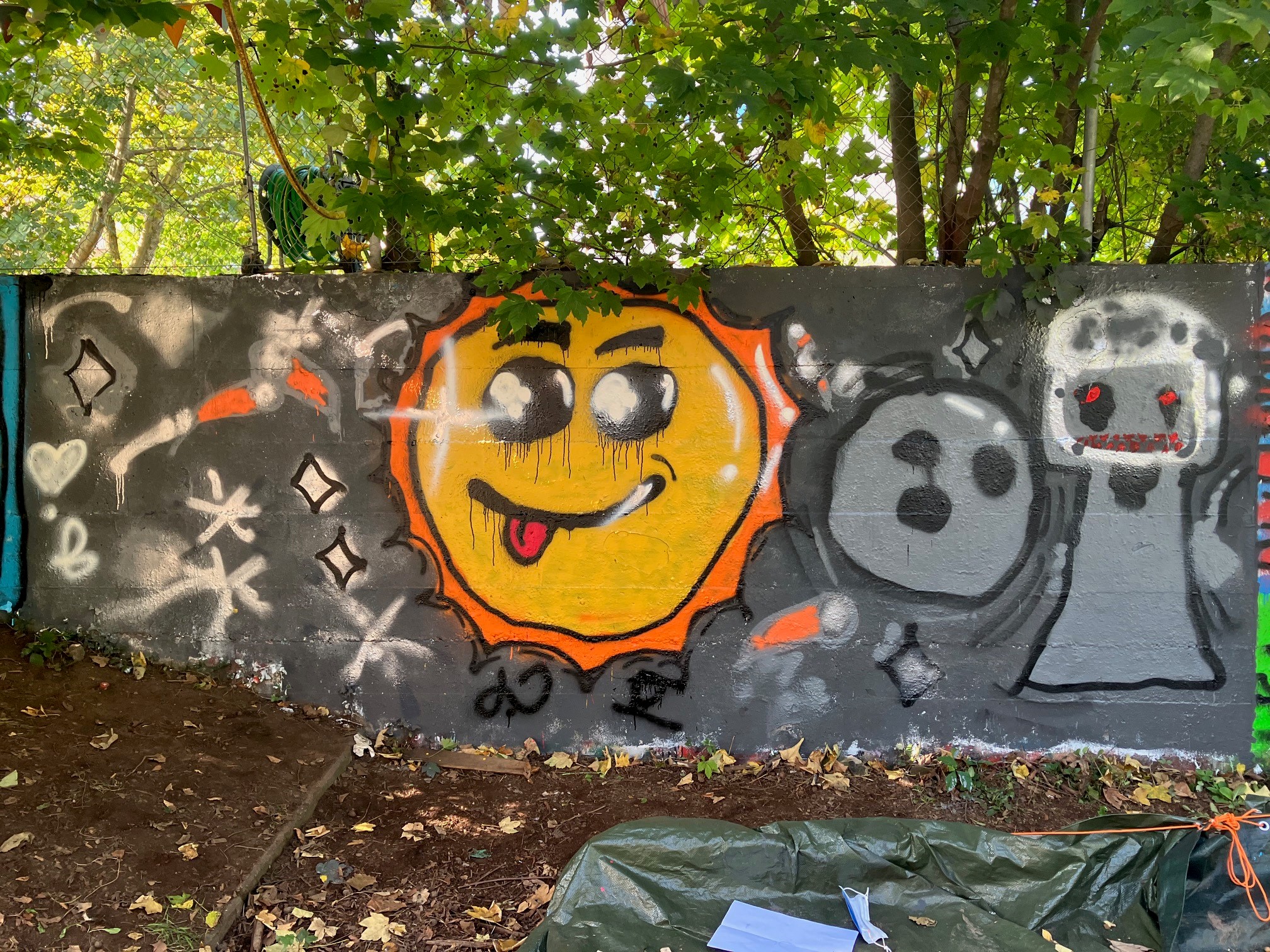 Graffiti im Hinterhof